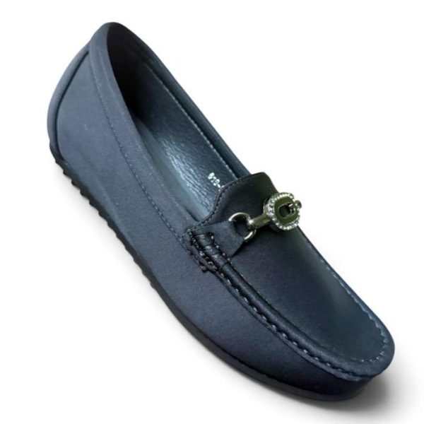 Black Satin Loafer