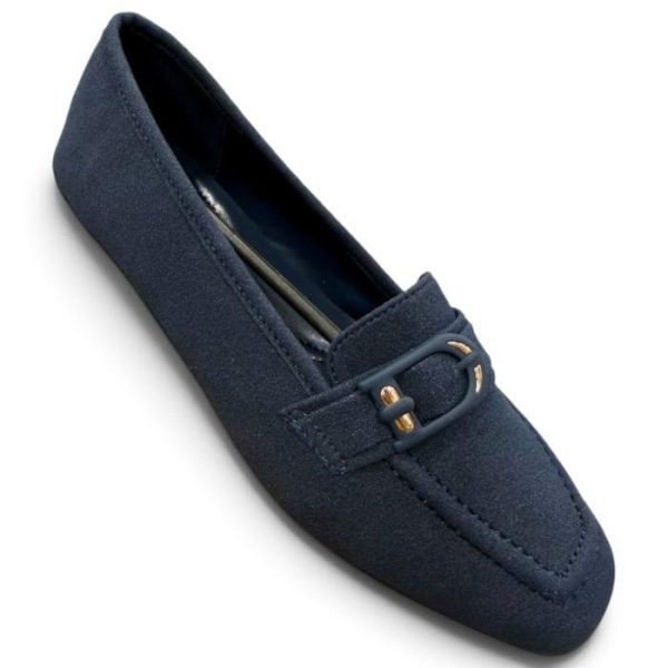 Navy Buckle Loafer